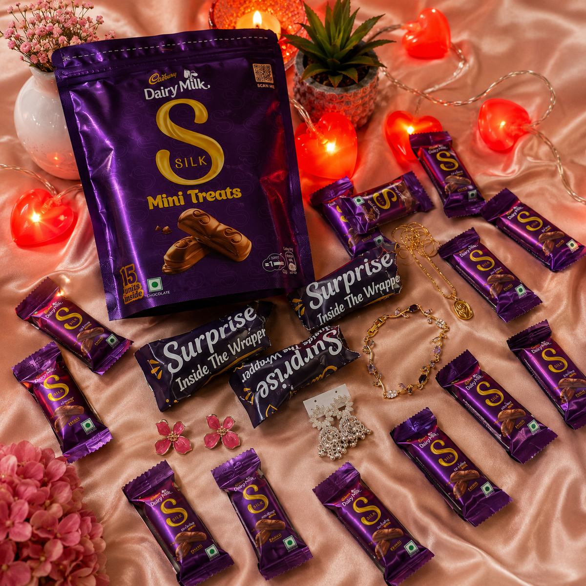 Set of 4 Viral Jewellery + Cadbury Mini Treats