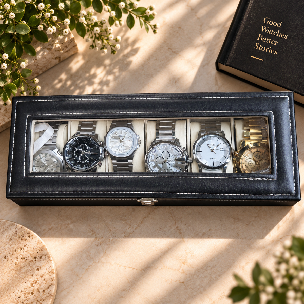 Limited Edition 6-Piece Men’s Watch Gift Set with Luxury Premium Box