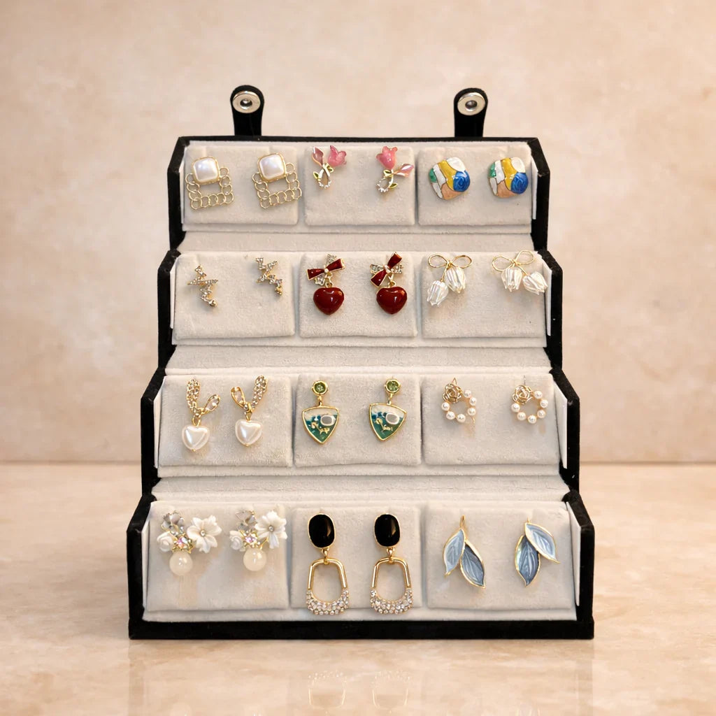 12 Korean  Earrings With Premium Box