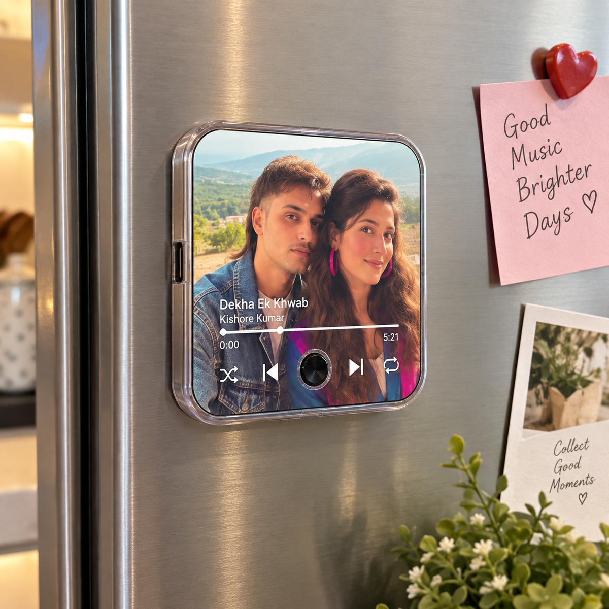 Custom Music Fridge Magnet with Photo