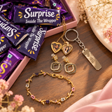 Set of 4 Personalized Viral Jewellery + Cadbury Mini Treats