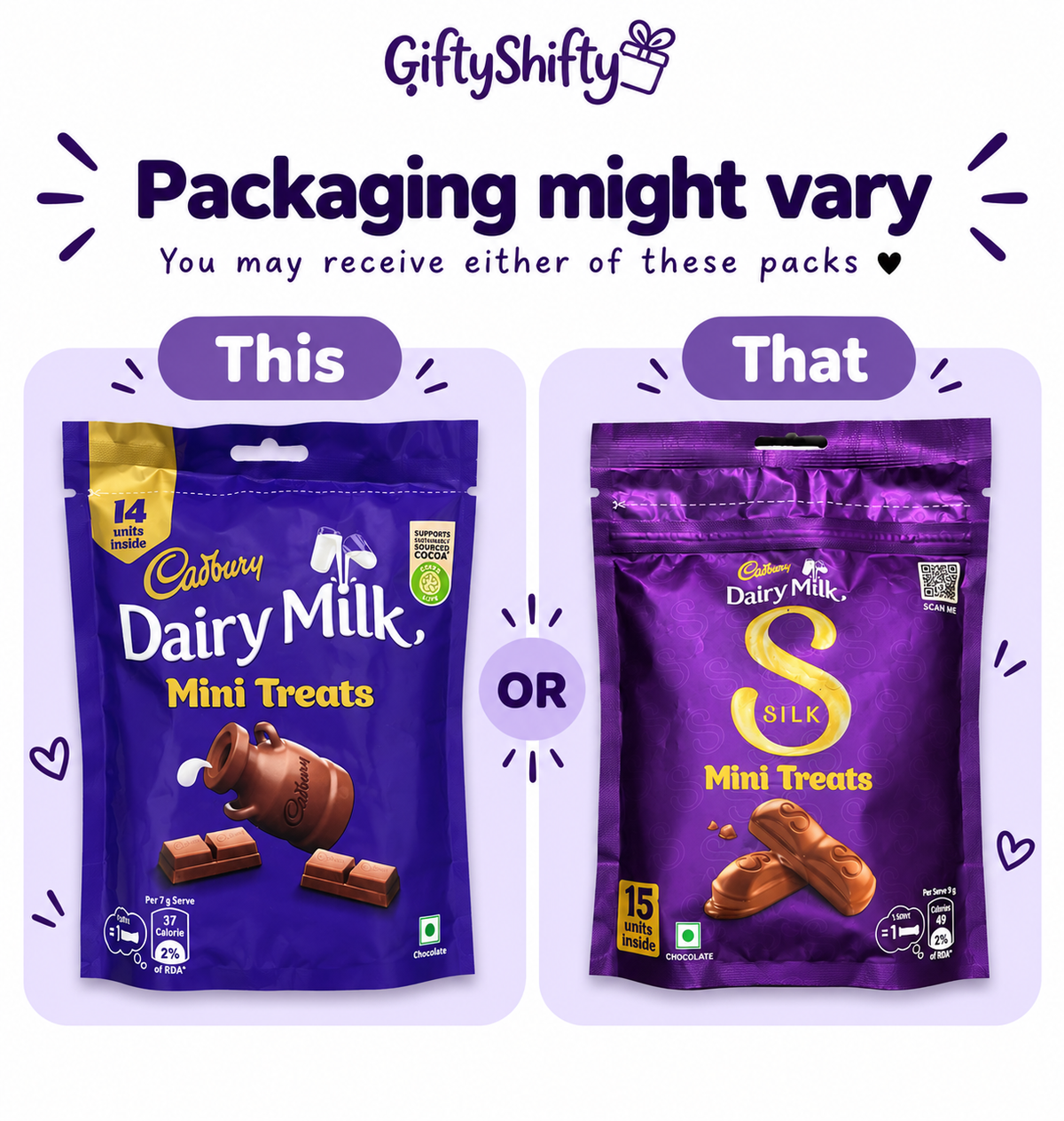 Set of 4 Viral Jewellery + Cadbury Mini Treats