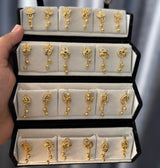 12 Golden Petal Earring With Premium Box
